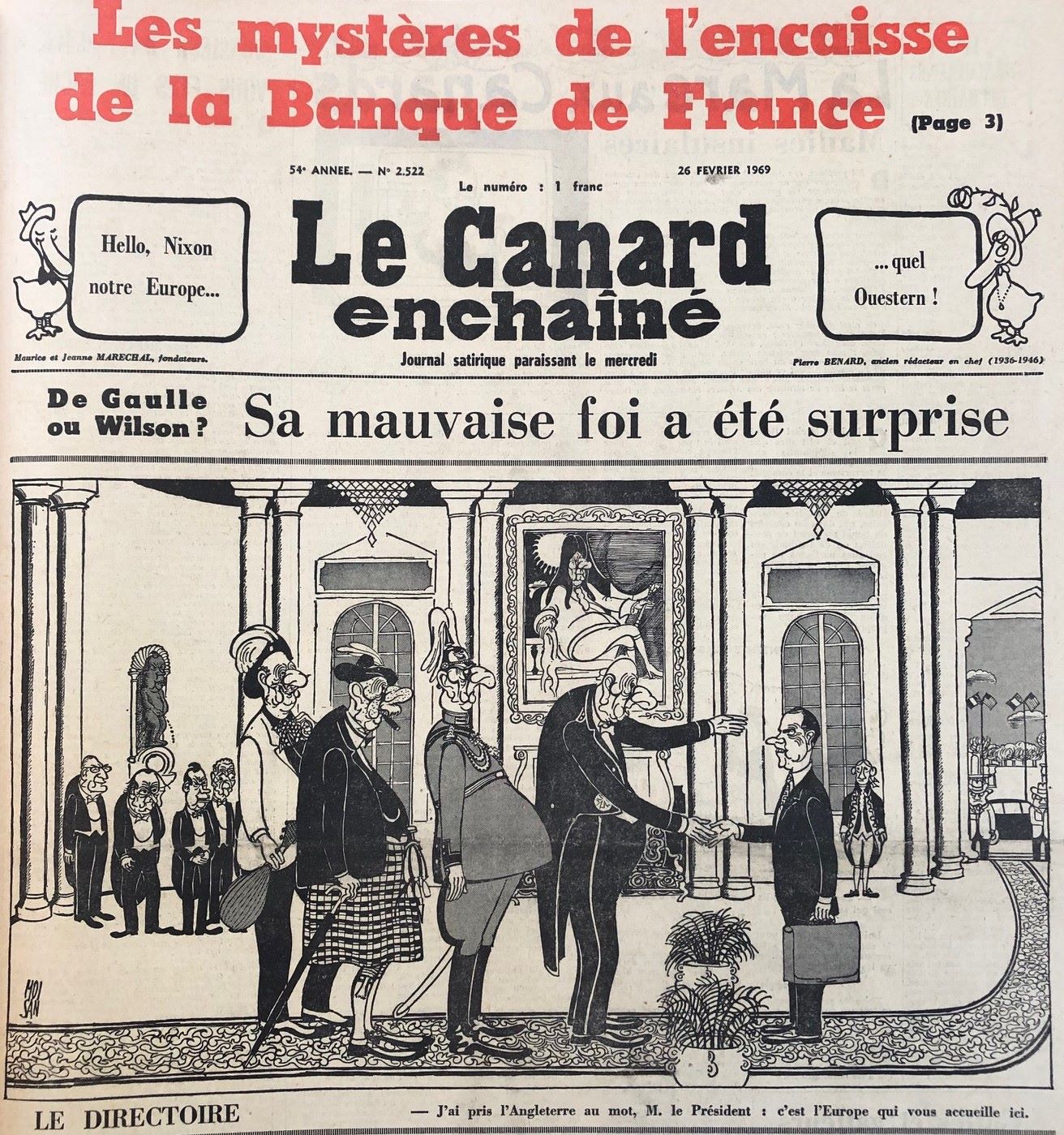 Couac ! | Acheter un Canard | Vente d'Anciens Journaux du Canard Enchaîné. Des Journaux Satiriques de Collection, Historiques & Authentiques de 1916 à 2005 ! | 2522 1