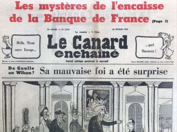 N° 2522 du Canard Enchaîné -  26 Février 1969