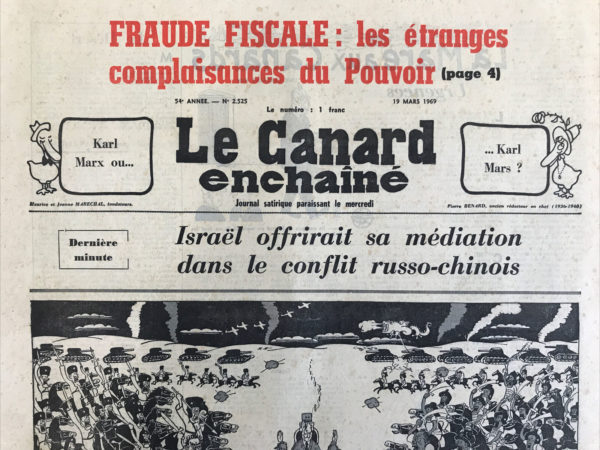 N° 2525 du Canard Enchaîné -  19 Mars 1969