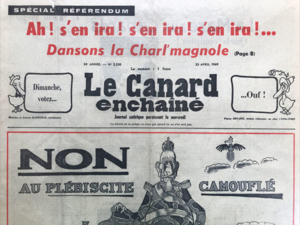 N° 2530 du Canard Enchaîné -  23 Avril 1969