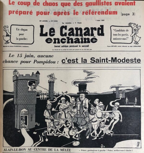N° 2532 du Canard Enchaîné -  7 Mai 1969