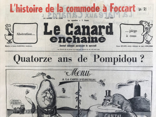 N° 2536 du Canard Enchaîné -  4 Juin 1969