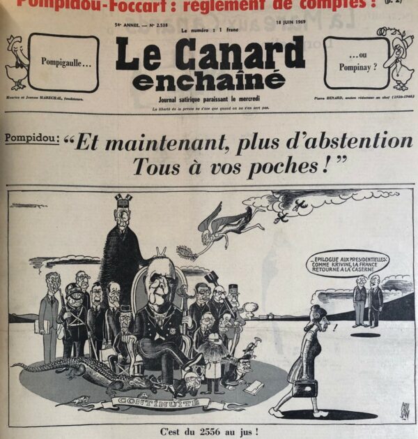 N° 2538 du Canard Enchaîné -  18 Juin 1969