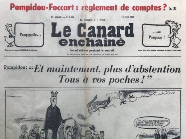 N° 2538 du Canard Enchaîné -  18 Juin 1969
