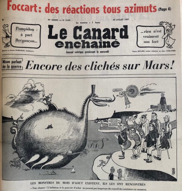 N° 2544 du Canard Enchaîné -  30 Juillet 1969