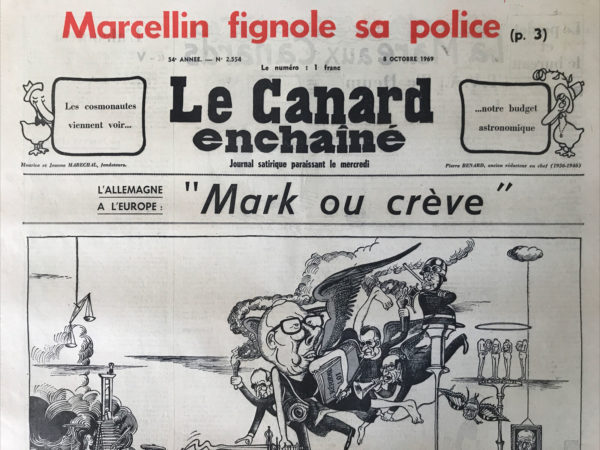 N° 2554 du Canard Enchaîné -  8 Octobre 1969