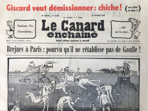 N° 2555 du Canard Enchaîné -  15 Octobre 1969