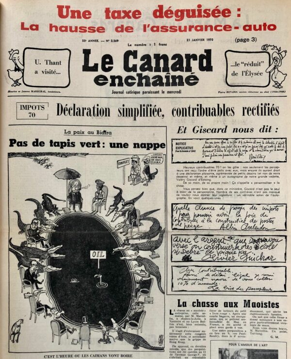 N° 2569 du Canard Enchaîné -  21 Janvier 1970