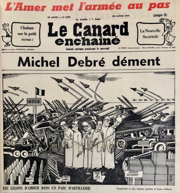 N° 2570 du Canard Enchaîné -  28 Janvier 1970