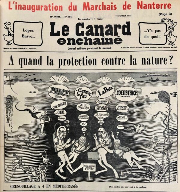N° 2572 du Canard Enchaîné -  11 Février 1970