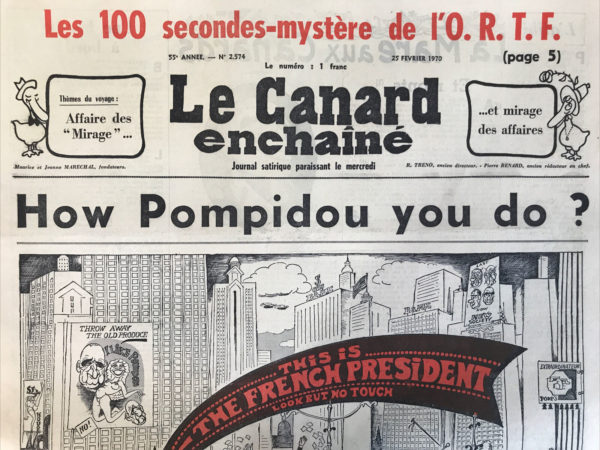 N° 2574 du Canard Enchaîné -  25 Février 1970