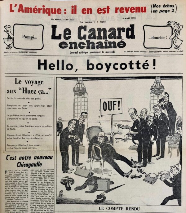 N° 2575 du Canard Enchaîné -  4 Mars 1970