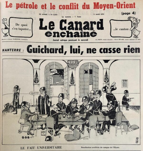 N° 2576 du Canard Enchaîné -  11 Mars 1970