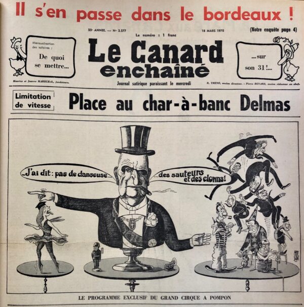 N° 2577 du Canard Enchaîné -  18 Mars 1970