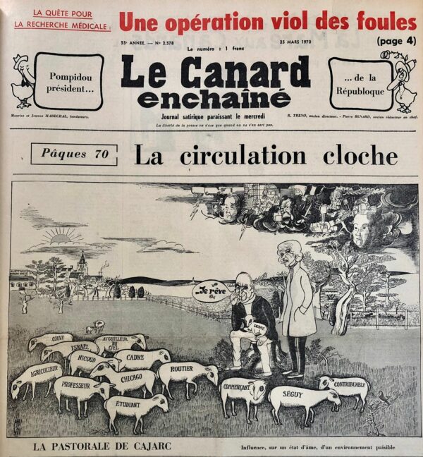 N° 2578 du Canard Enchaîné -  25 Mars 1970