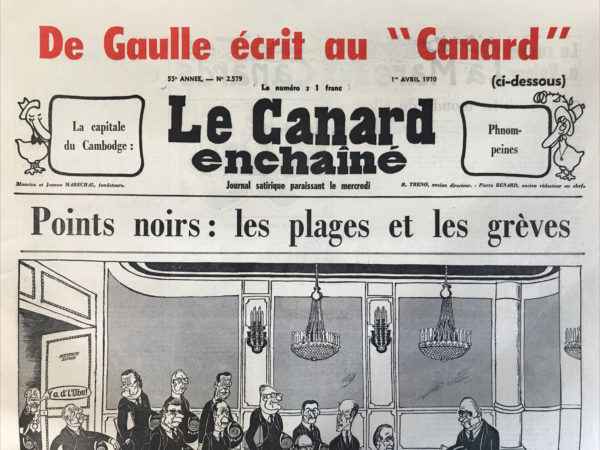 N° 2579 du Canard Enchaîné -  1 Avril 1970