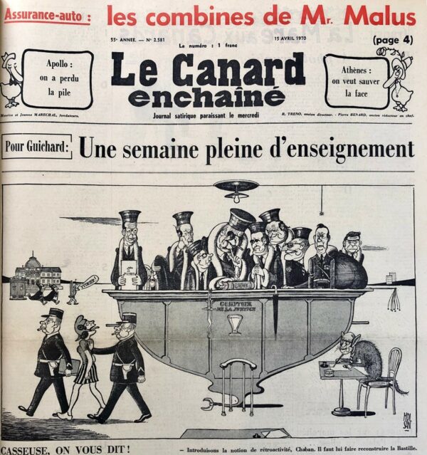 N° 2581 du Canard Enchaîné -  15 Avril 1970