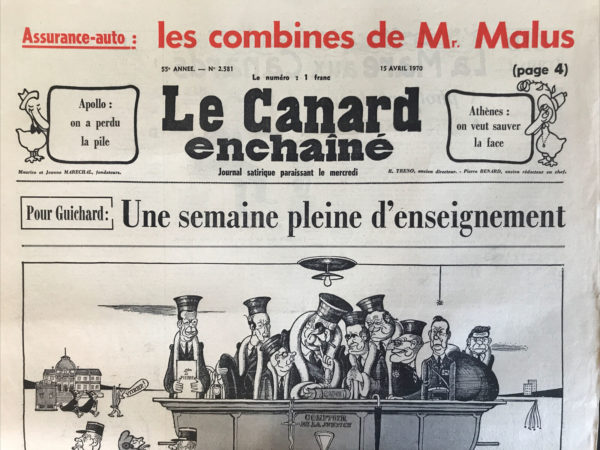 N° 2581 du Canard Enchaîné -  15 Avril 1970