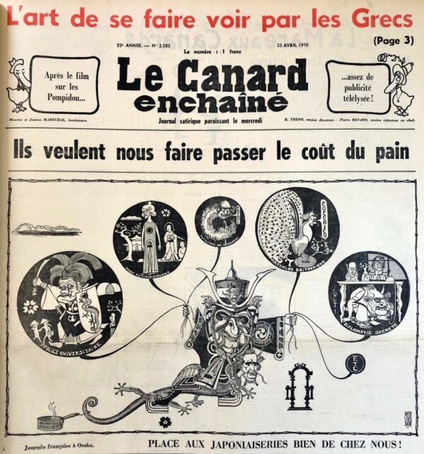 N° 2582 du Canard Enchaîné -  22 Avril 1970