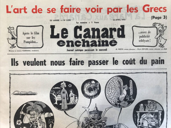 N° 2582 du Canard Enchaîné -  22 Avril 1970