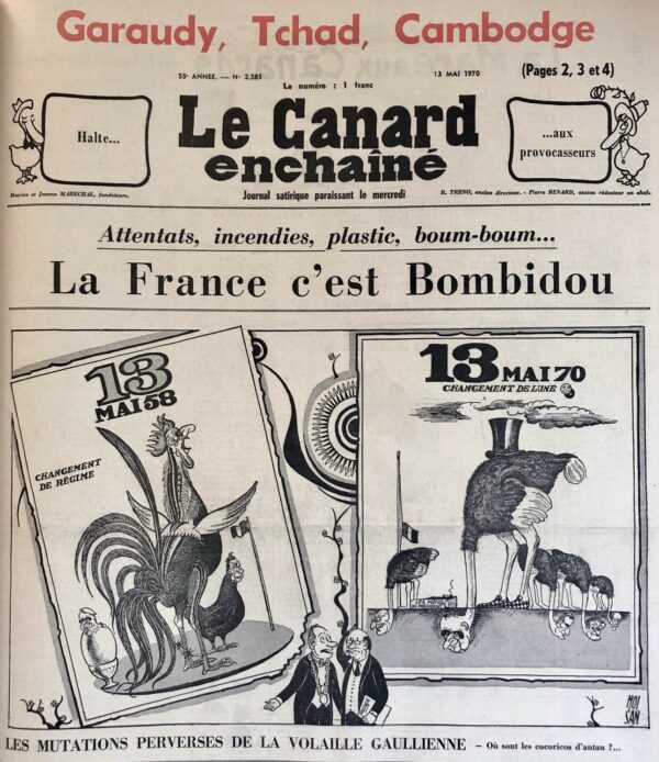N° 2585 du Canard Enchaîné -  13 Mai 1970