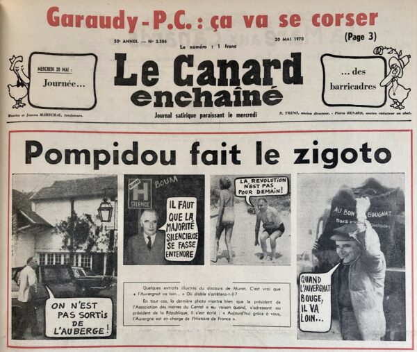 N° 2586 du Canard Enchaîné -  20 Mai 1970