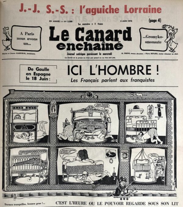 N° 2588 du Canard Enchaîné -  3 Juin 1970