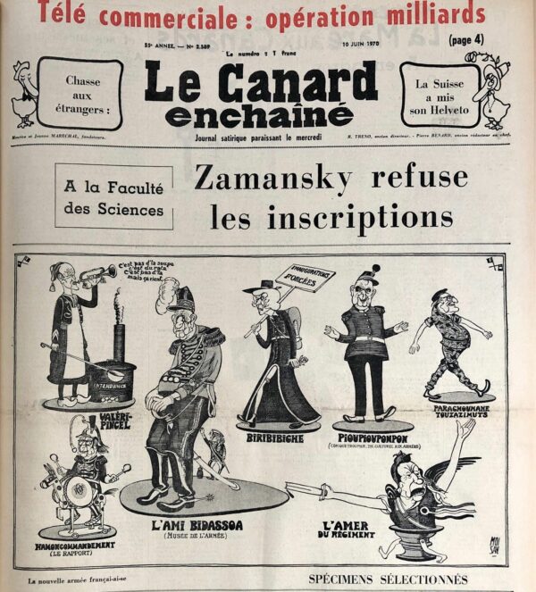 N° 2589 du Canard Enchaîné -  10 Juin 1970