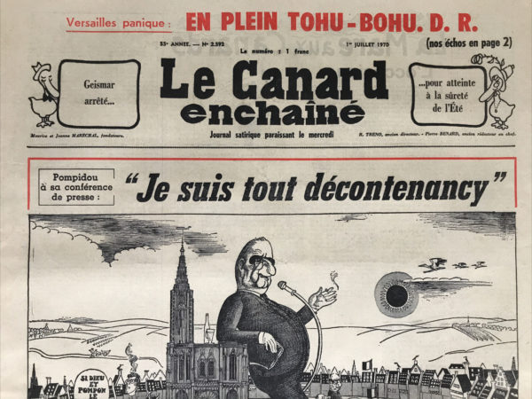 N° 2592 du Canard Enchaîné -  1 Juillet 1970