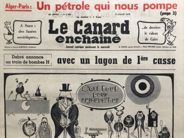 N° 2593 du Canard Enchaîné -  8 Juillet 1970