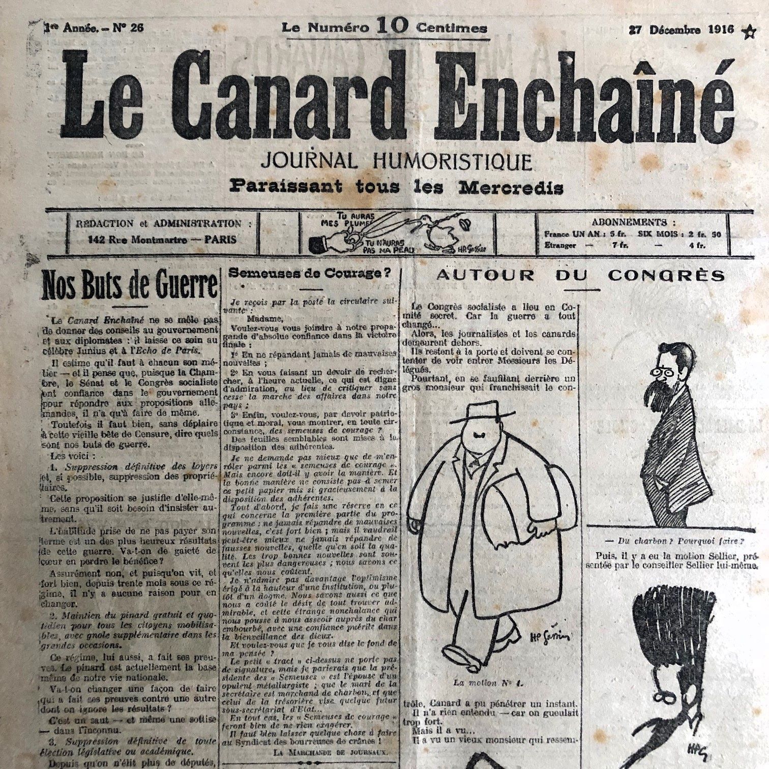 Couac ! | Acheter un Canard | Vente d'Anciens Journaux du Canard Enchaîné. Des Journaux Satiriques de Collection, Historiques & Authentiques de 1916 à 2005 ! | 26 3