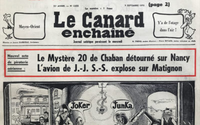 N° 2602 du Canard Enchaîné –  9 Septembre 1970