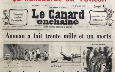 N° 2605 du Canard Enchaîné –  30 Septembre 1970