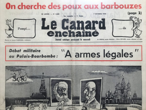 N° 2606 du Canard Enchaîné -  7 Octobre 1970