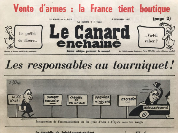 N° 2610 du Canard Enchaîné -  4 Novembre 1970