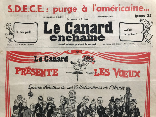 N° 2618 du Canard Enchaîné -  30 Décembre 1970