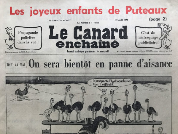 N° 2627 du Canard Enchaîné -  3 Mars 1971
