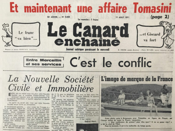 N° 2650 du Canard Enchaîné -  11 Août 1971