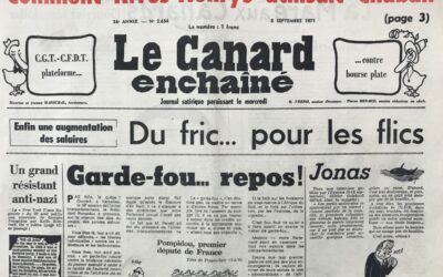 N° 2654 du Canard Enchaîné –  8 Septembre 1971