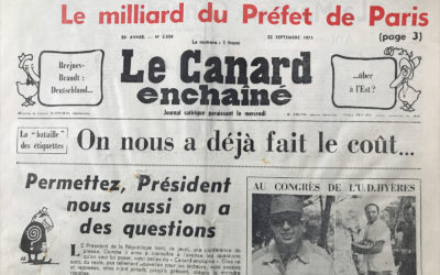 N° 2656 du Canard Enchaîné –  22 Septembre 1971