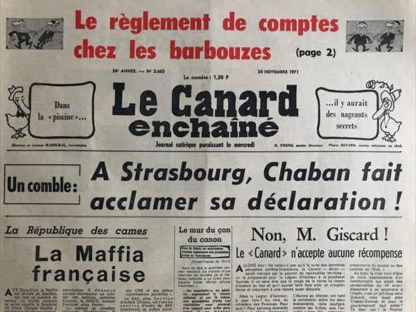 N° 2665 du Canard Enchaîné -  24 Novembre 1971