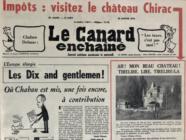 N° 2674 du Canard Enchaîné -  26 Janvier 1972