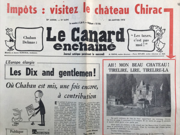 N° 2674 du Canard Enchaîné -  26 Janvier 1972