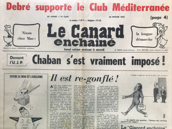 N° 2678 du Canard Enchaîné -  23 Février 1972
