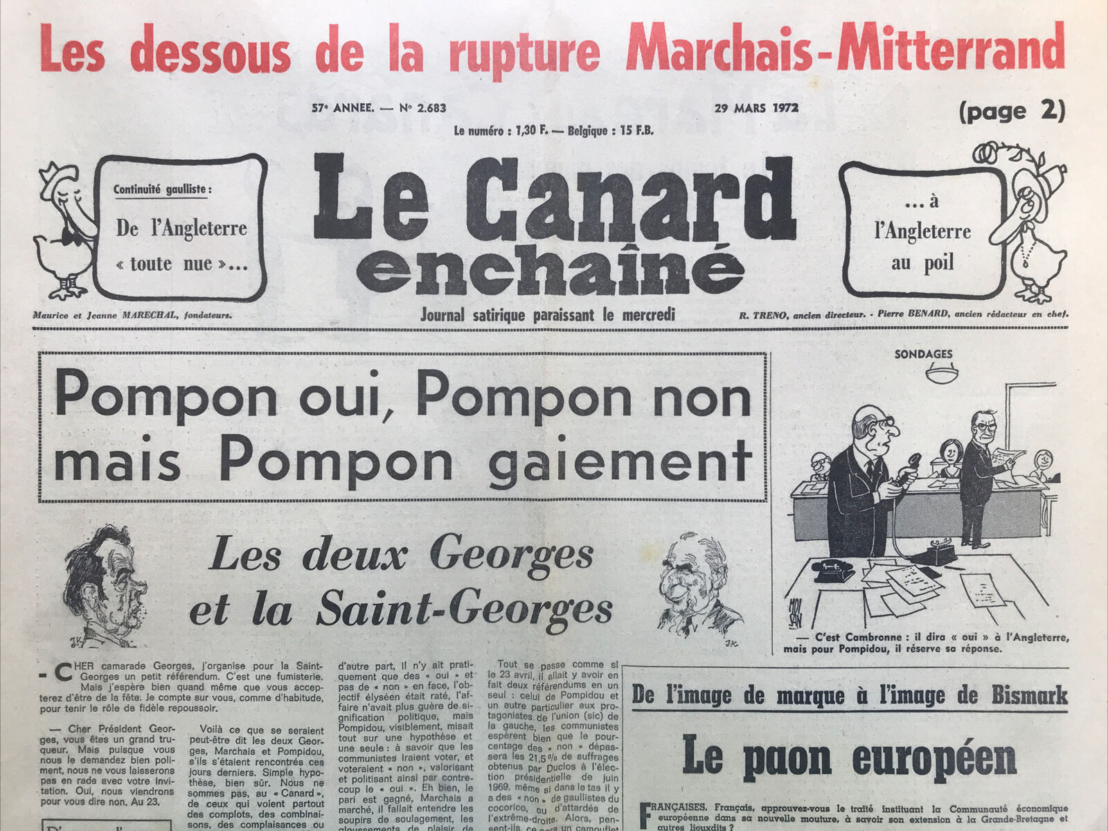 Couac ! | Acheter un Canard | Vente d'Anciens Journaux du Canard Enchaîné. Des Journaux Satiriques de Collection, Historiques & Authentiques de 1916 à 2004 ! | 2683