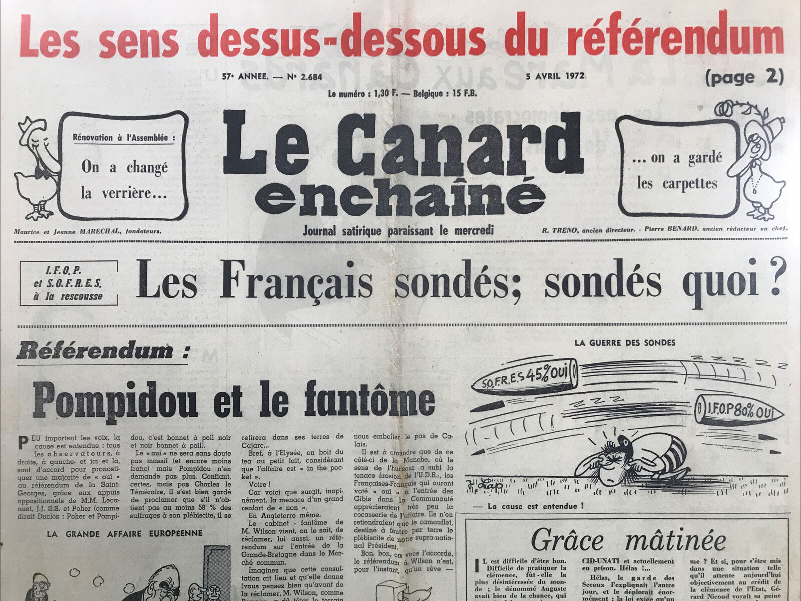 Couac ! | Acheter un Canard | Vente d'Anciens Journaux du Canard Enchaîné. Des Journaux Satiriques de Collection, Historiques & Authentiques de 1916 à 2004 ! | 2684