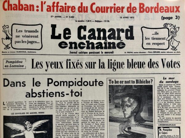 N° 2685 du Canard Enchaîné -  12 Avril 1972