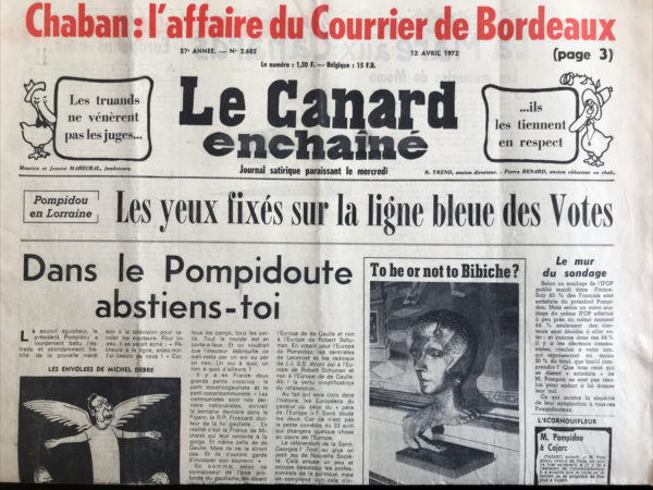 N° 2685 du Canard Enchaîné -  12 Avril 1972