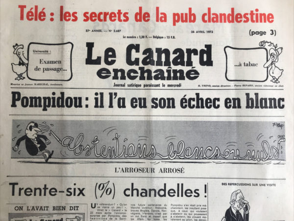 N° 2687 du Canard Enchaîné -  26 Avril 1972