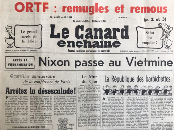 N° 2689 du Canard Enchaîné -  10 Mai 1972